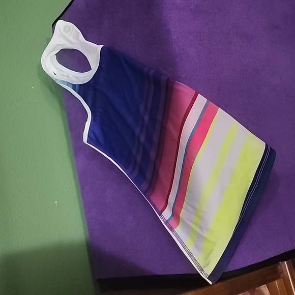 VEUC Wms Sz M Roxy Gradient Stripe Performance Running Sports Tank - Picture 6 of 12